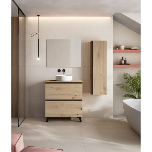 Mueble de baño con encimera de MDF Hidrófuga de madera Granada Visobath principal 3