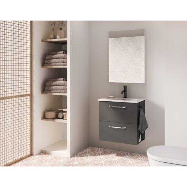Conjunto completo mueble de baño fondo reducido 35 cm Hone Amizuva principal 8