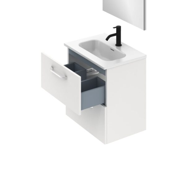 Conjunto completo mueble de baño fondo reducido 35 cm Hone Amizuva detalle 9