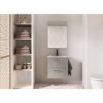 Conjunto completo mueble de baño fondo reducido 35 cm Hone Amizuva principal 6