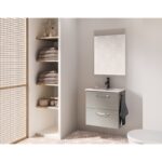 Conjunto completo mueble de baño fondo reducido 35 cm Hone Amizuva principal 7