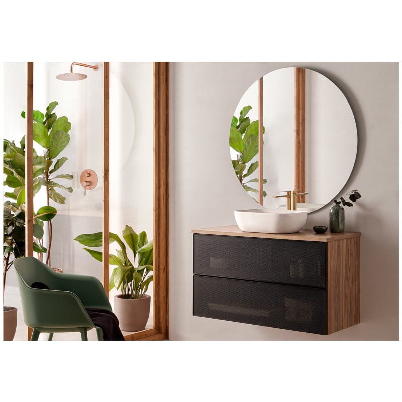 Conjunto mueble de baño frente de rejilla con encimera Koba Sanchís principal 0