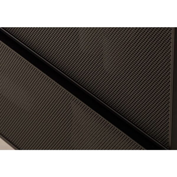 Conjunto mueble de baño frente de rejilla con encimera Koba Sanchís detalle 1