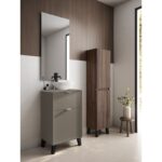 Conjunto mueble de baño fondo reducido 35.5 cm con lavabo sobre encimera Midi Visobath principal 4