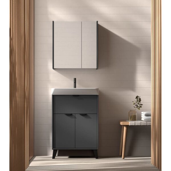 Conjunto mueble de baño fondo reducido 35.5 cm Midi Visobath ambiente 3