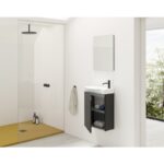 Conjunto completo mueble de baño fondo reducido 34 cm Mika Amizuva principal 1