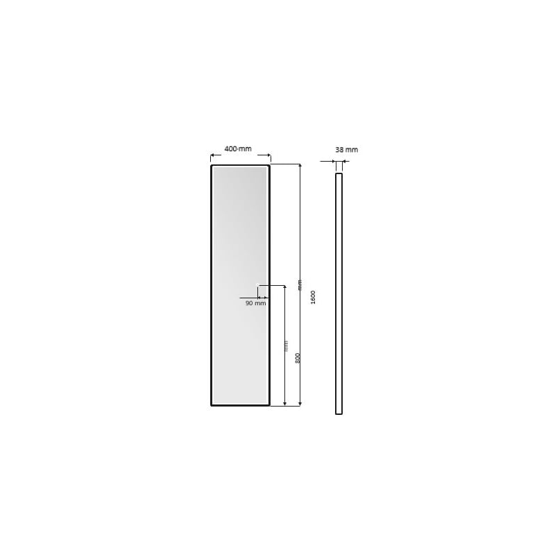 Espejo de baño con luz LED New York Ledimex croquis 8