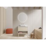 Conjunto mueble de baño con lavabo sobre encimera Nara Top Amizuva principal 0