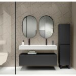 Conjunto mueble de baño con lavabo de carámica de 12 cm de alto y cajonera Nomad Viso Bath principal 0