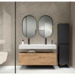 Conjunto mueble de baño con lavabo de carámica de 12 cm de alto y cajonera Nomad Viso Bath principal 3