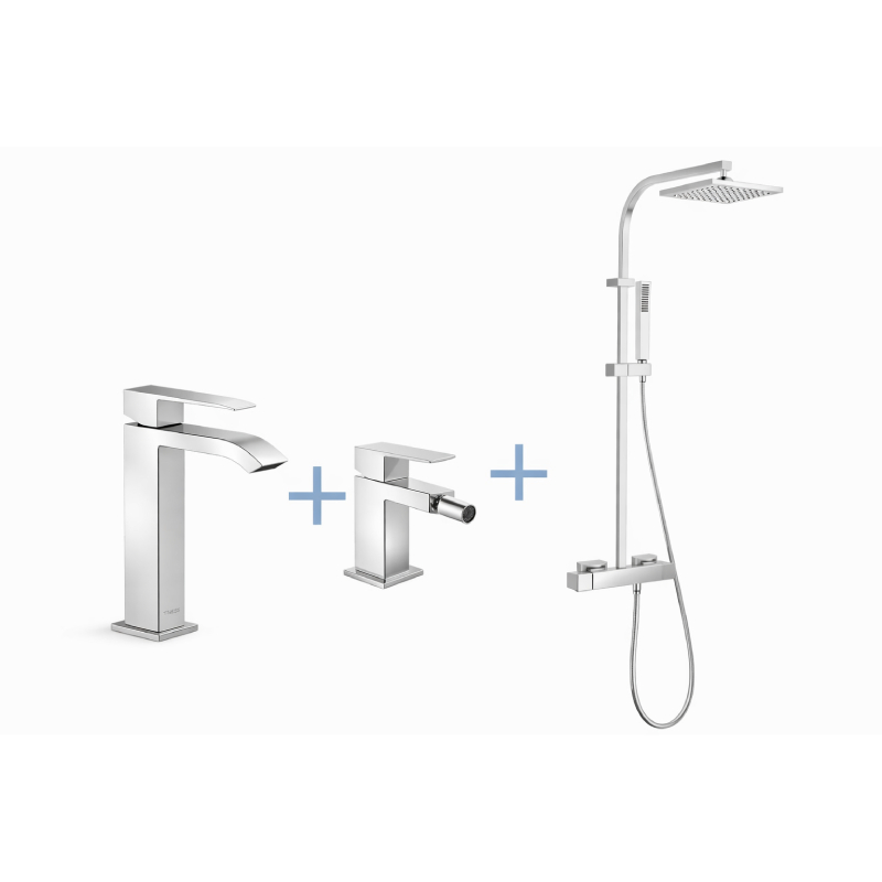 Pack tres griferia cuadro Rf.006101+007191+00612001 pvp 824,99 € : 677,39 €