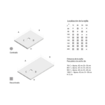 Plato de ducha de resina Pizarra Doccia croquis 11