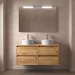 Conjunto mueble de baño con encimera de madera Noja Salgar principal 2