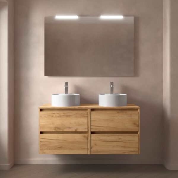 Conjunto mueble de baño con encimera de madera Noja Salgar principal 2