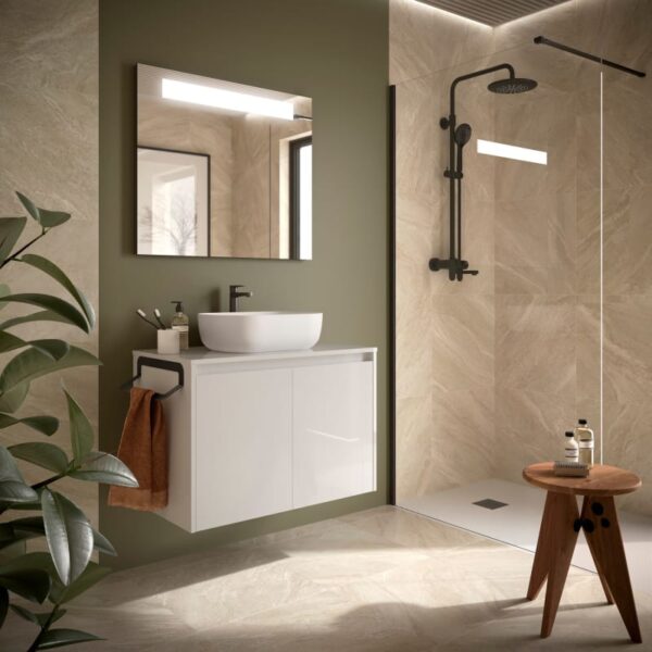 Mueble de baño con encimera de madera Noja Salgar principal 1