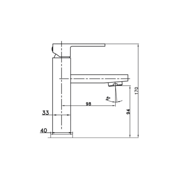 Grifo de lavabo Orion GME croquis 2