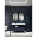 Lavabo encastrado para dos grifos de un seno 12 cm alto Lila Visobath principal 1