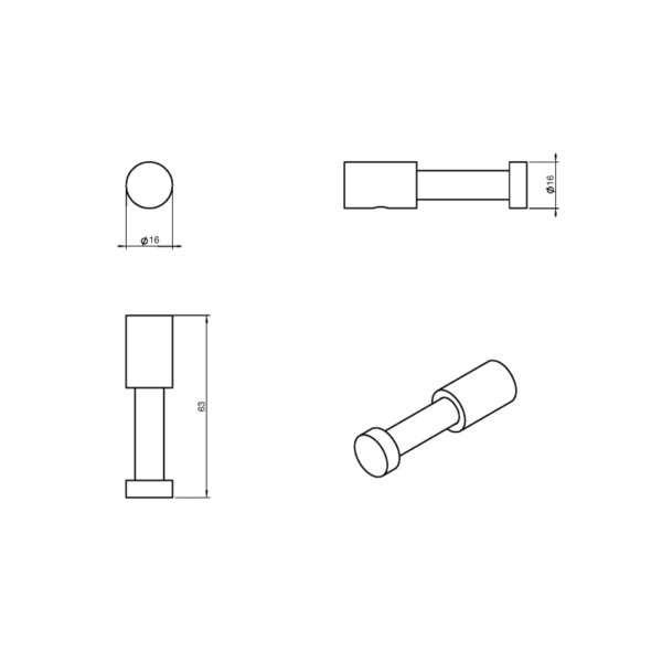 Percha de baño Logic Cosmic croquis 5