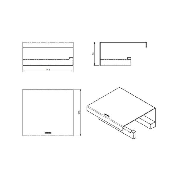 Portarrollos de baño The Grid Cosmic croquis 5