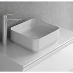 Conjunto mueble de baño con lavabo sobre encimera Nara Top Amizuva detalle 3
