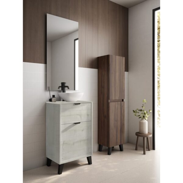 Conjunto mueble de baño fondo reducido 35.5 cm con lavabo sobre encimera Midi Visobath principal 11