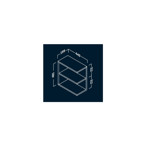 Estante abierto de baño Landes Coycama croquis 1