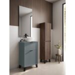 Conjunto mueble de baño fondo reducido 35.5 cm con lavabo sobre encimera Midi Visobath principal 9