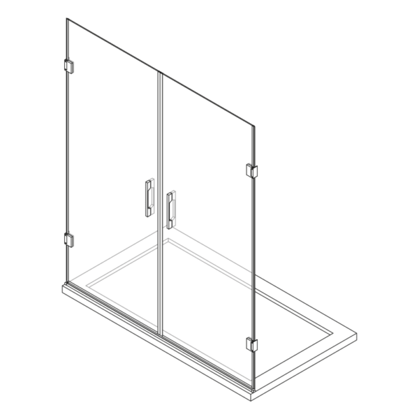 Mampara de ducha Bahamas Glassinox croquis 1