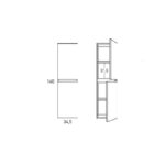 Columna de baño Box de Viso Bath croquis 4