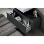 Conjunto mueble de baño con lavabo de carámica de 12 cm de alto y cajonera Nomad Viso Bath detalle 7