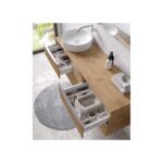 Mueble de baño con encimera de madera Landes Coycama detalle 1