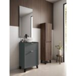 Conjunto mueble de baño fondo reducido 35.5 cm con lavabo sobre encimera Midi Visobath principal 8