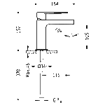 Grifo de lavabo Class Tres croquis 2