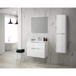Conjunto mueble de baño fondo reducido 41cm Comet tirador cromo Coycama principal 0