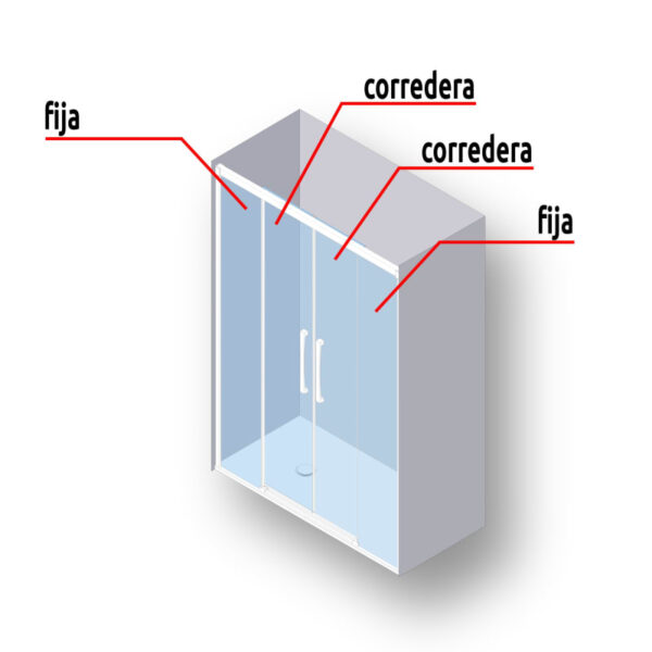 Mampara de Ducha Wind (WI-225) Profiltek croquis 4