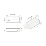 Bañera hidromasaje Cóndor Oasis Star croquis 2