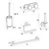 Conjunto accesorios de baño Bassic Manillons Torrent croquis 6