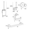 Conjunto accesorios de baño Eco Manillons Torrent croquis 6