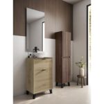 Conjunto mueble de baño fondo reducido 35.5 cm con lavabo sobre encimera Midi Visobath principal 5