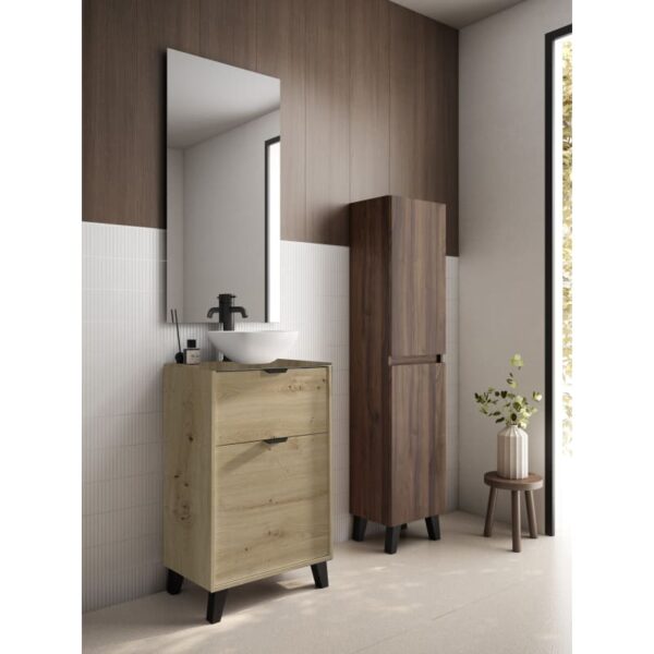 Conjunto mueble de baño fondo reducido 35.5 cm con lavabo sobre encimera Midi Visobath principal 5