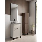 Conjunto mueble de baño fondo reducido 35.5 cm con lavabo sobre encimera Midi Visobath principal 6