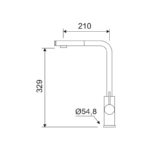 Grifo de cocina Baikal Lluvibath croquis 1