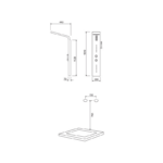 Columna de ducha hidromasaje Beka Lluvibath croquis 1