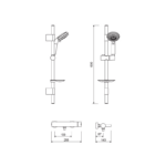 Grifo de ducha Boston Lluvibath croquis 1