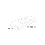 Lavabo de baño encastrado Cut Plus F12 Torvisco croquis 4