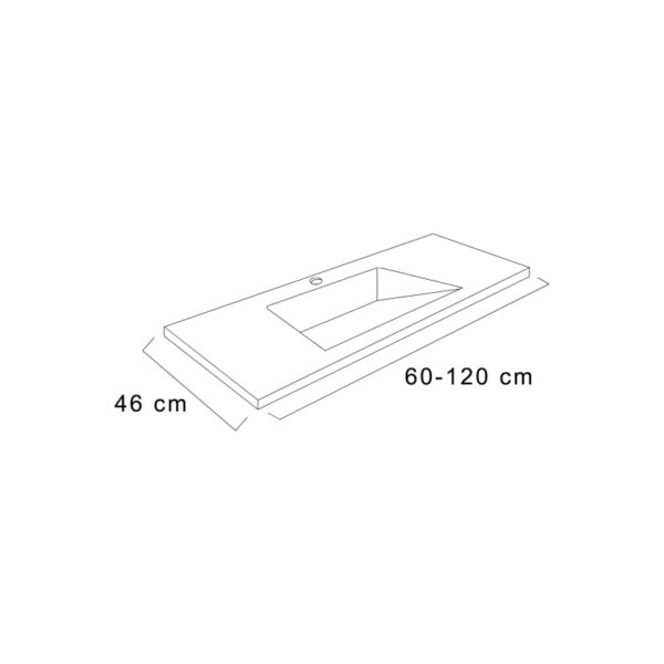Lavabo de baño encastrado Cut Plus Torvisco croquis 4