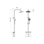 Conjunto de ducha Clement Lluvibath croquis 5
