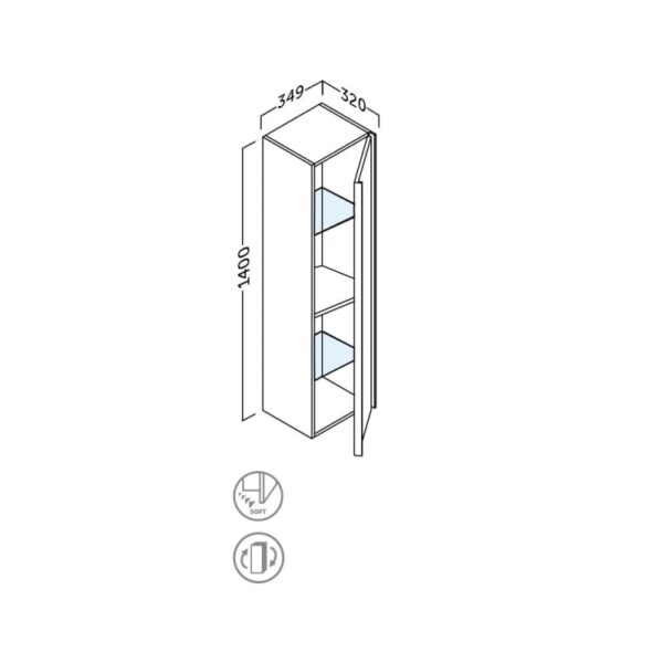 Columna de baño Oslo Coycama croquis 5