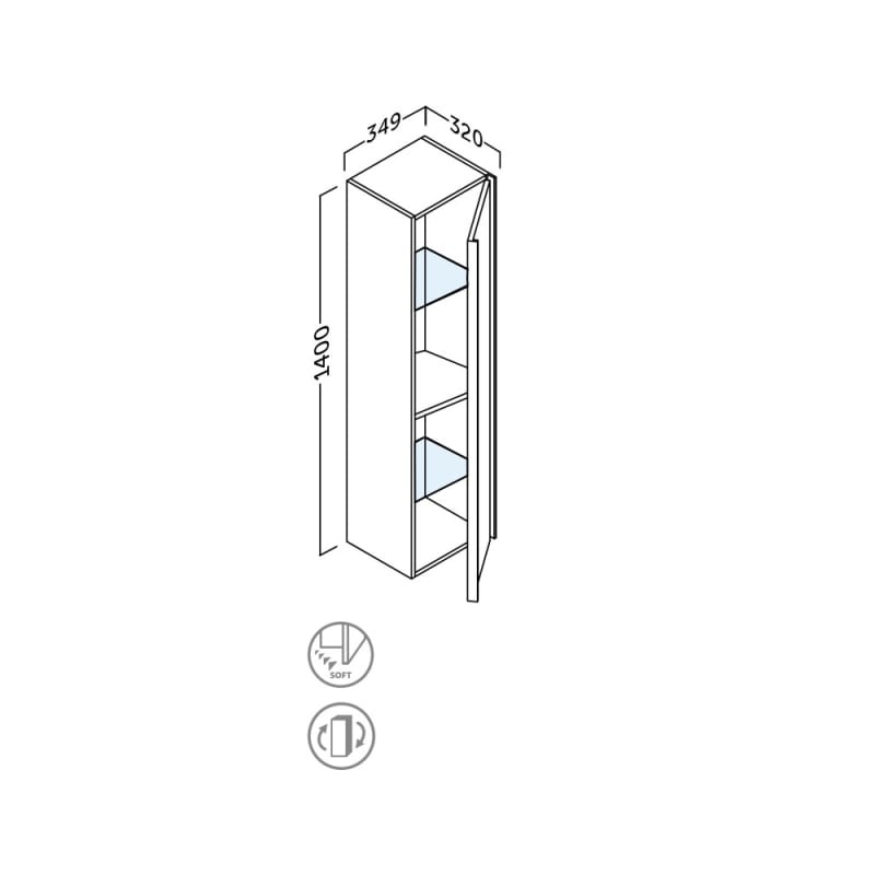 Columna de baño Oslo Coycama croquis 5