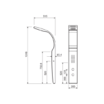 Columna de ducha hidromasaje Helen Lluvibath croquis 2